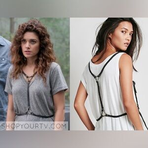 Free People Leather Harness Vest